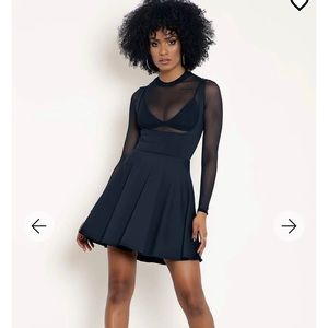 BlackMilk Clothing Matte Black Show Us Ya Tops Underbust Reversible Dress Medium